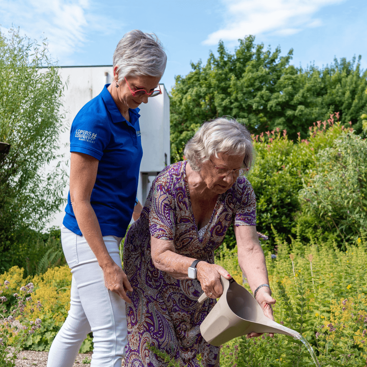 Geriatrische fysiotherapie behandeling buiten
